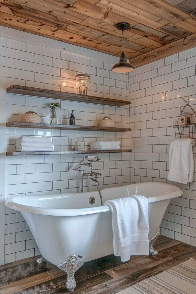 Rustic Charm in Bathroom Design