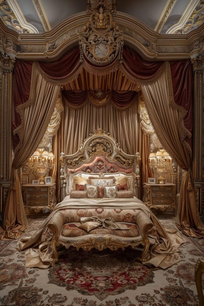 Opulent Baroque-Inspired Bedroom