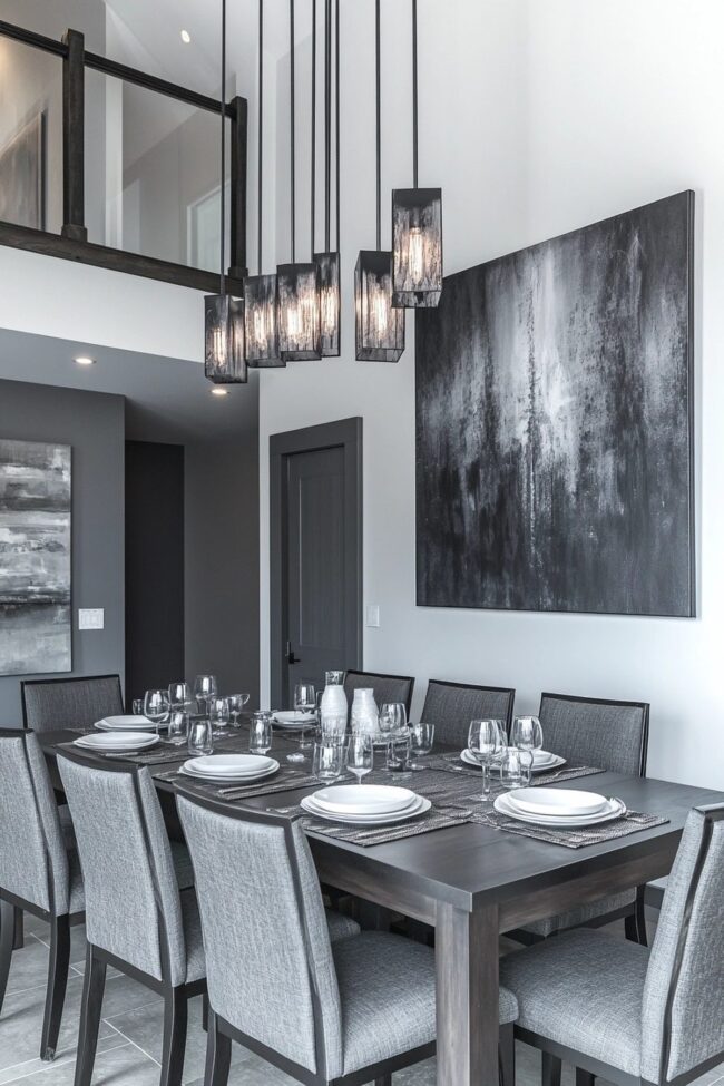 Single-Tone Dining Room Atmosphere
