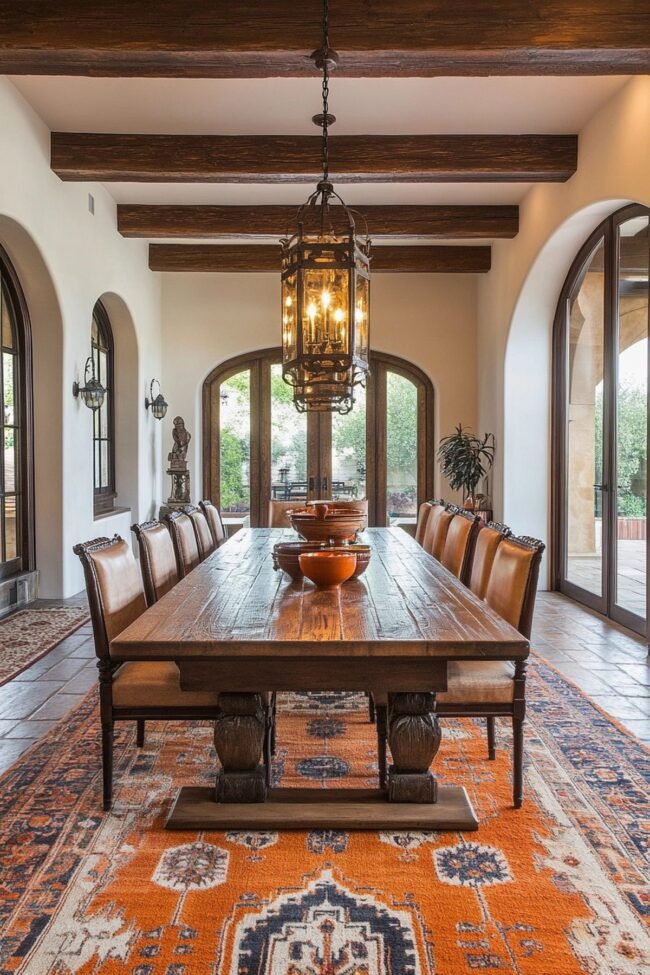 Spanish Revival Inspired Dining Area