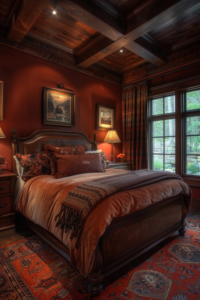 Earthy Retreat with Rustic Wooden Beams