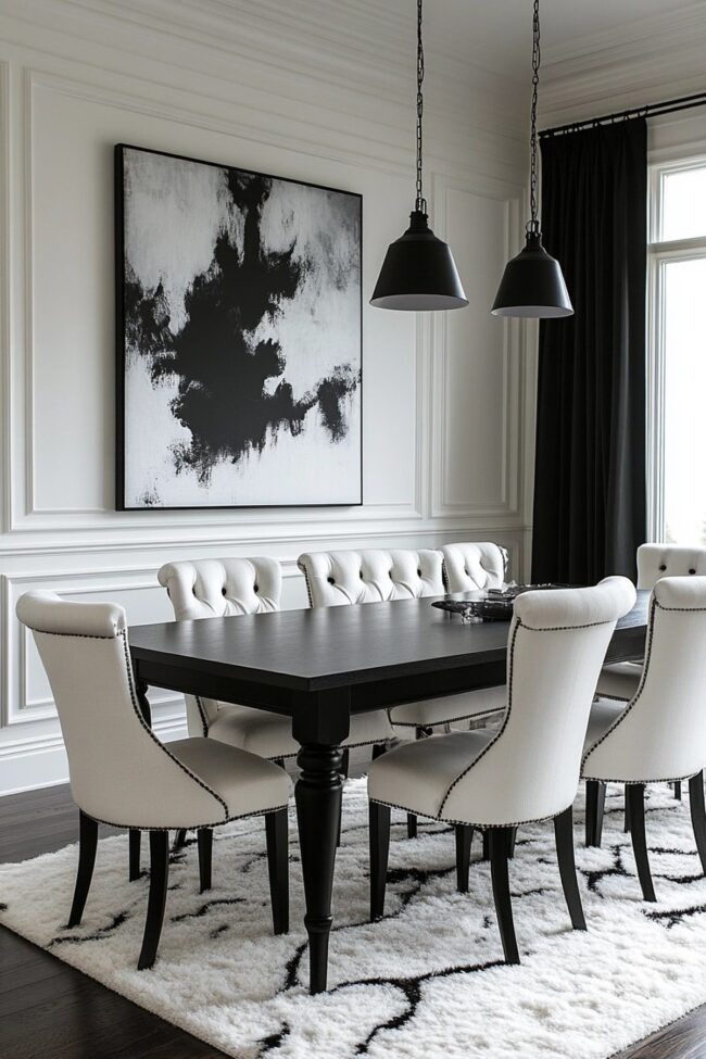 Chic Black and White Farmhouse Design