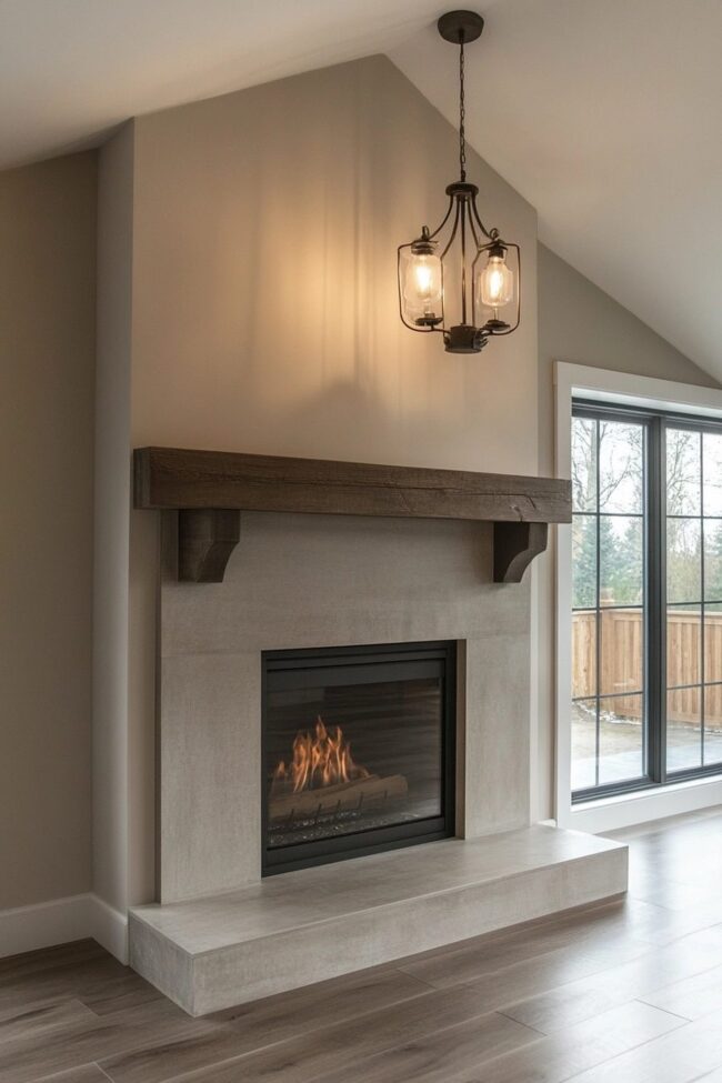 Sleek Rustic Hearth