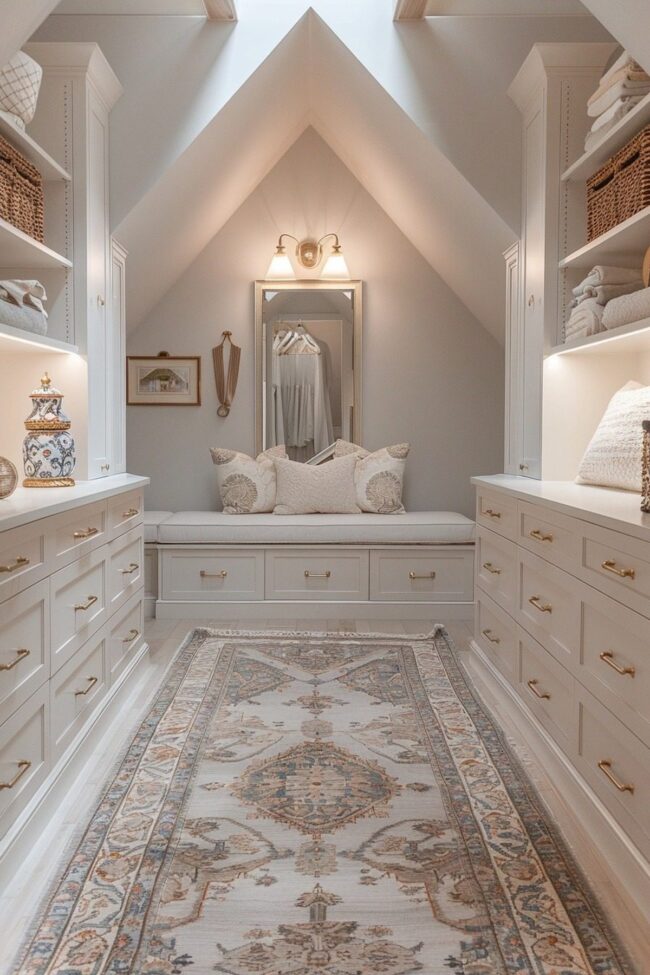 Stylish Attic Wardrobe Room