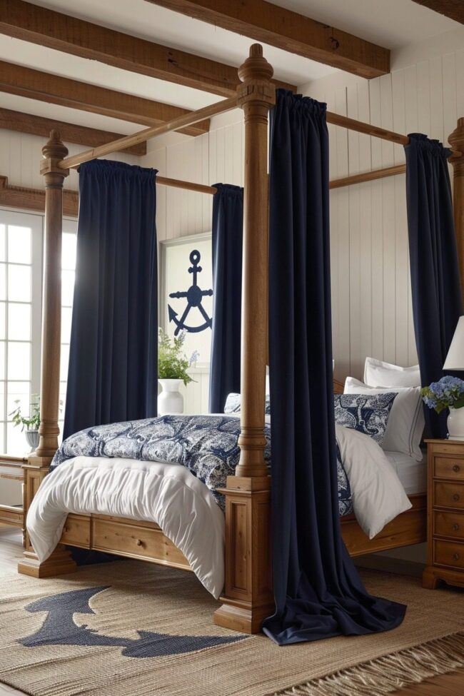 Timeless Navy Drapery