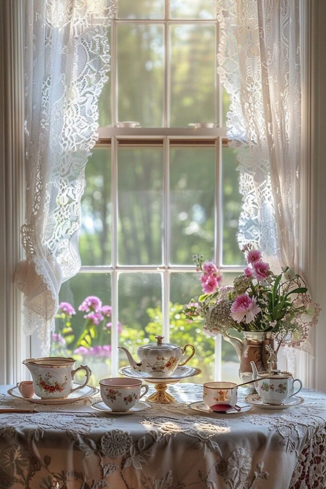 Elegant Lace Drapery
