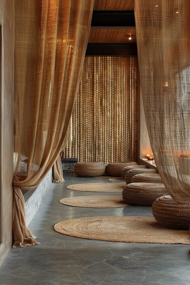 Natural Clay Bead Drapes