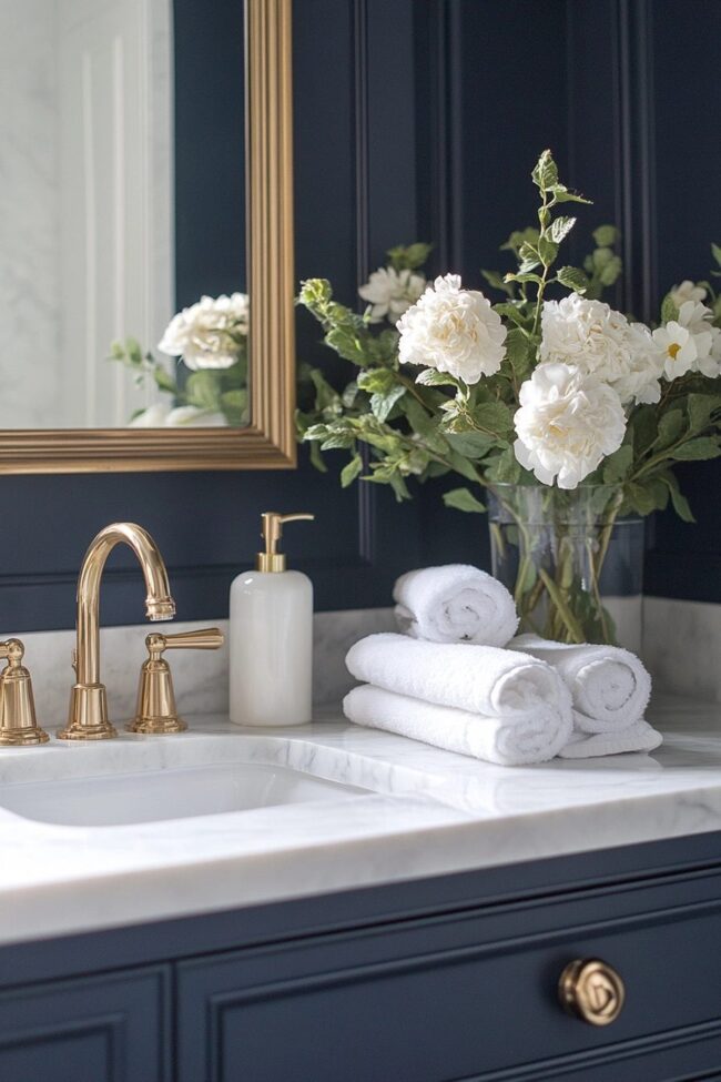 Elegant Navy Accents