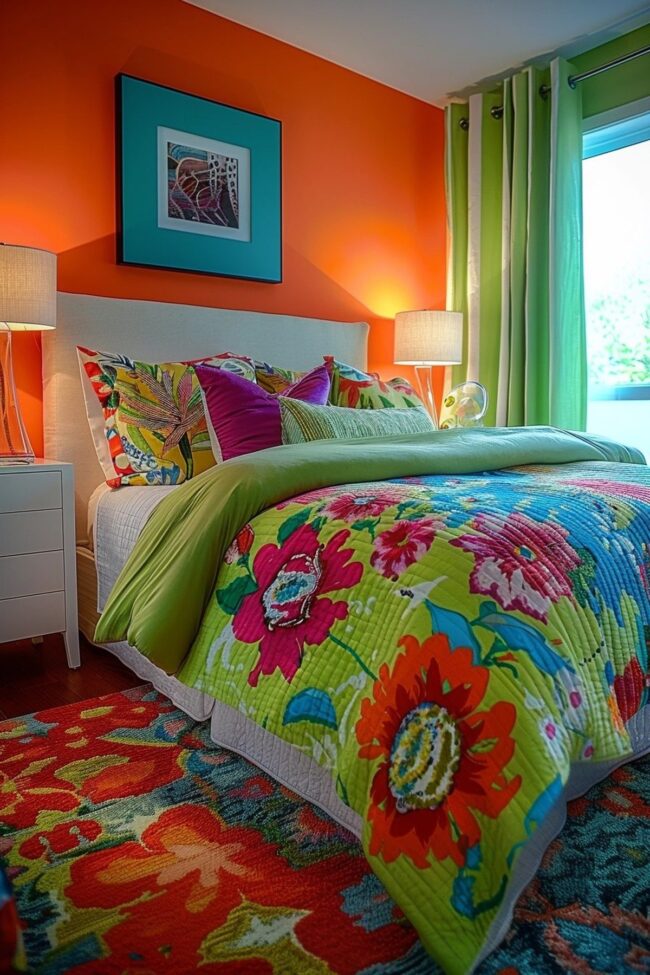 Vibrant Guest Room Design