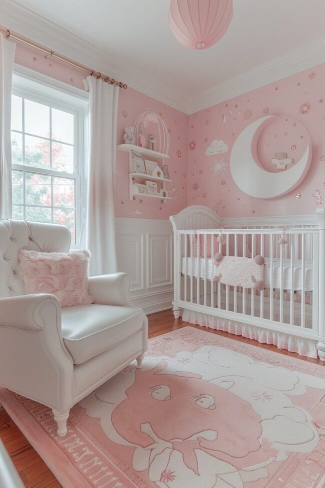 Calm and Charming Pink Baby Rooms