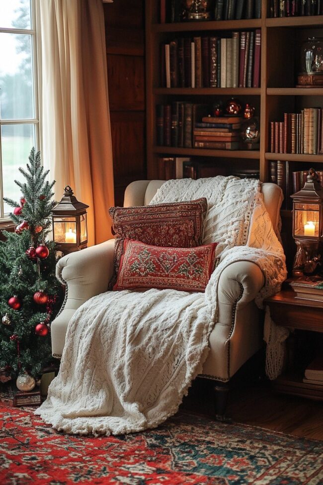 Whimsical Holiday Reading Corner