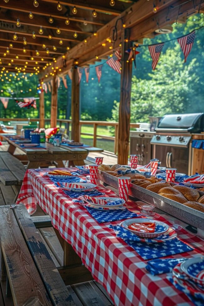 Patriotic Barbecue Gathering Space
