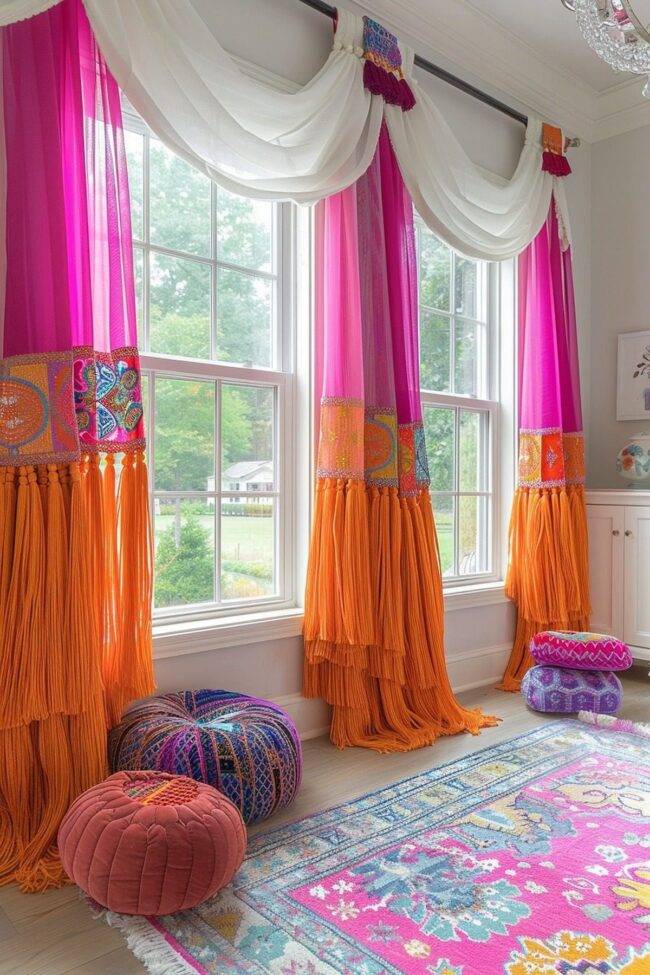 Colorful Tassel Drapes