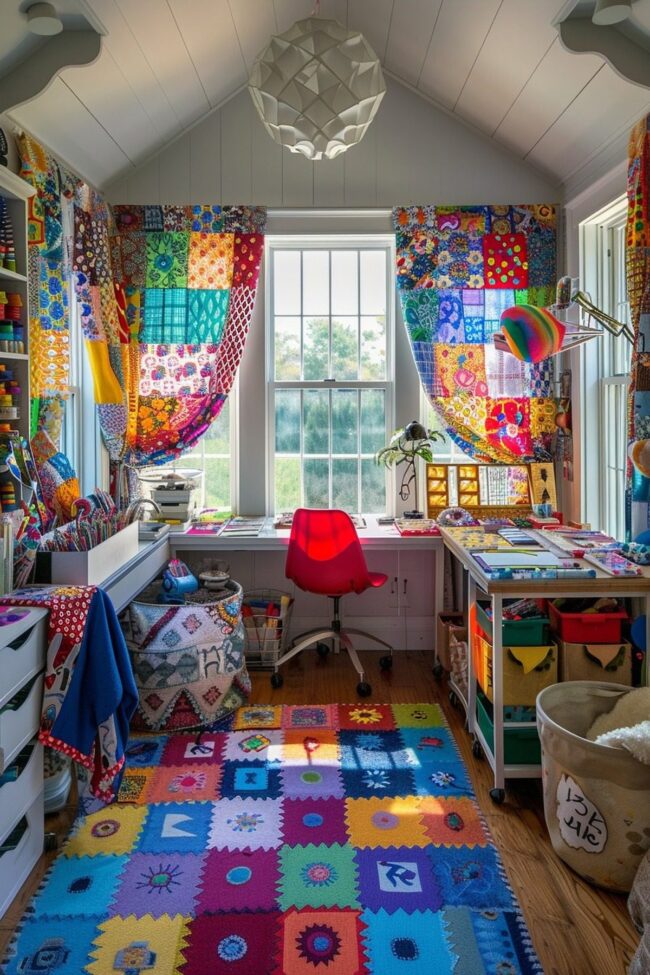 Vibrant Textile Curtains