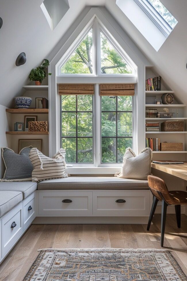 Skylit Attic Workspace