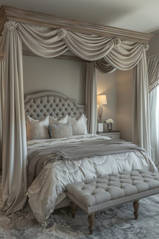 Serene Gray Canopy Retreats