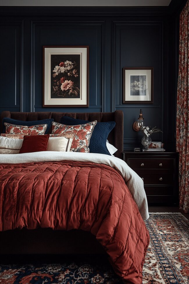 Moody and Mysterious Bedroom Design