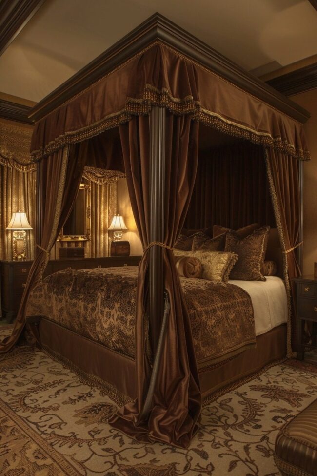 Opulent Canopy Drapery