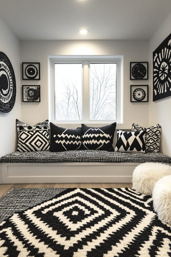 Monochrome Playroom Design