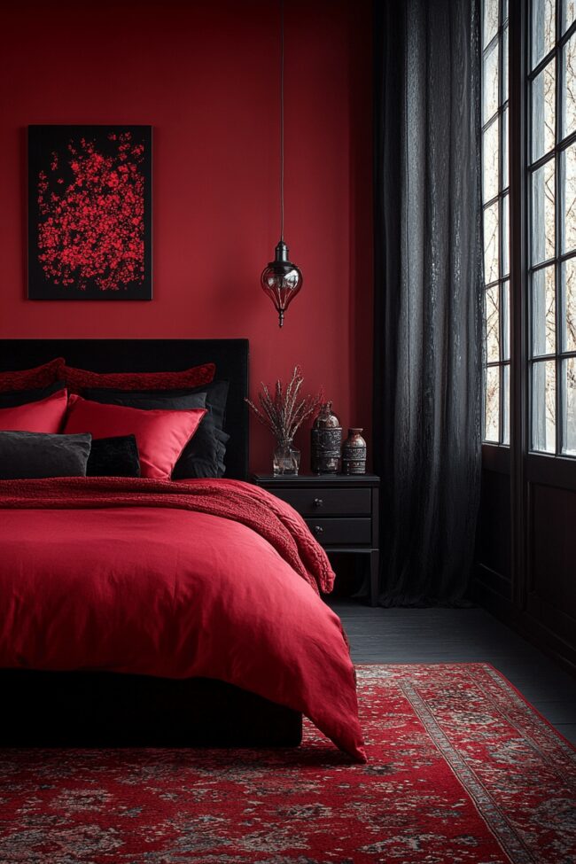 Stark Coal and Crimson Boldness