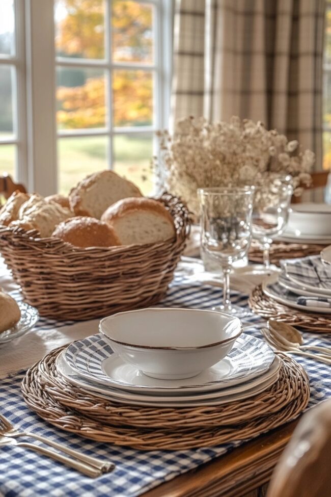 Rustic Autumn Table Setting