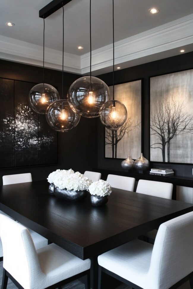 Monochrome Dining Elegance
