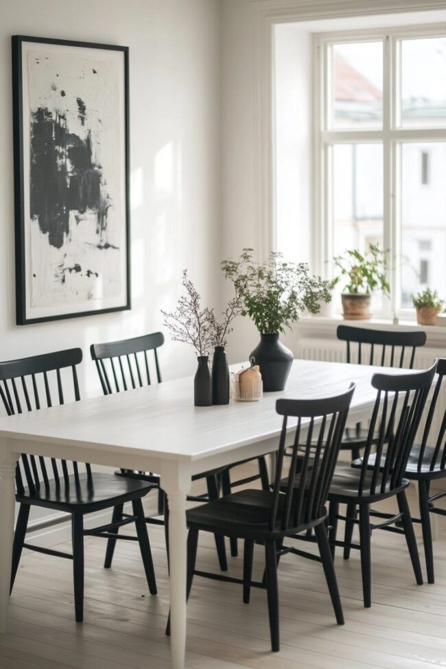 Scandinavian Monochrome Dining