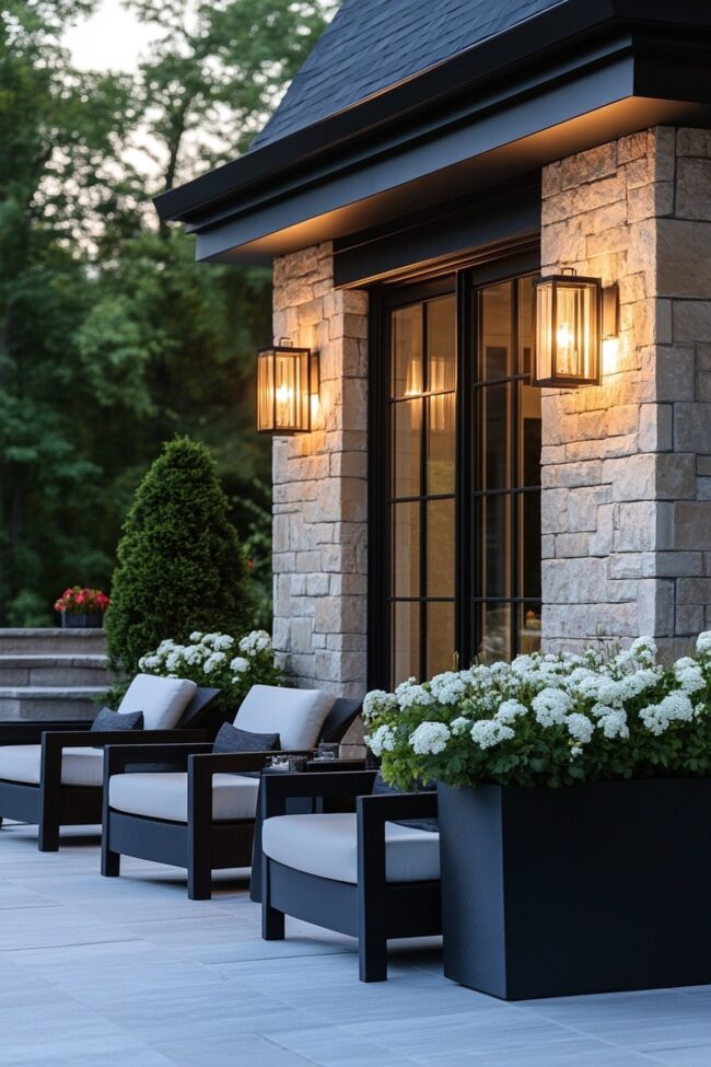 Monochrome Patio Serenity