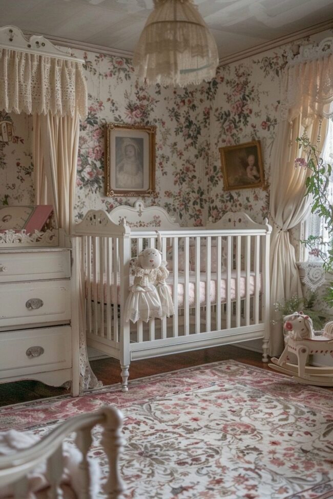 Charming Vintage Floral Baby Room
