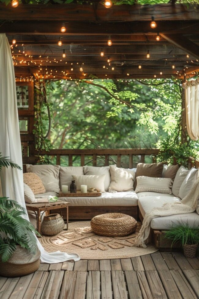 Layered Textures in Scandinavian Boho Patios