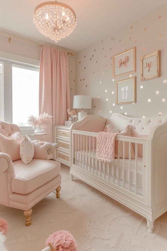 Rich Gold and Soft Pink