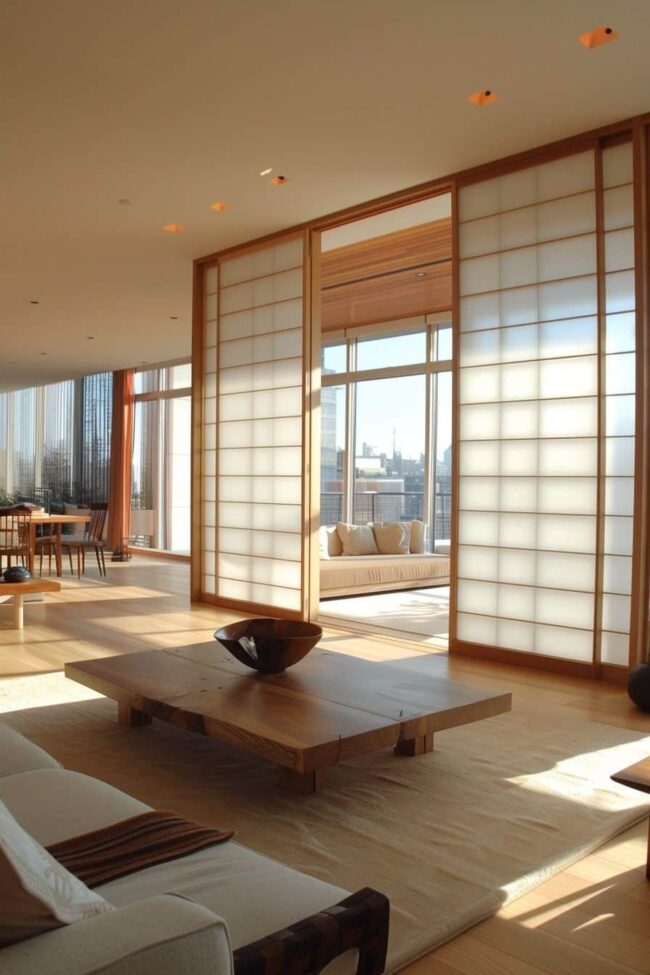 Modern Japanese Sliding Door Designs