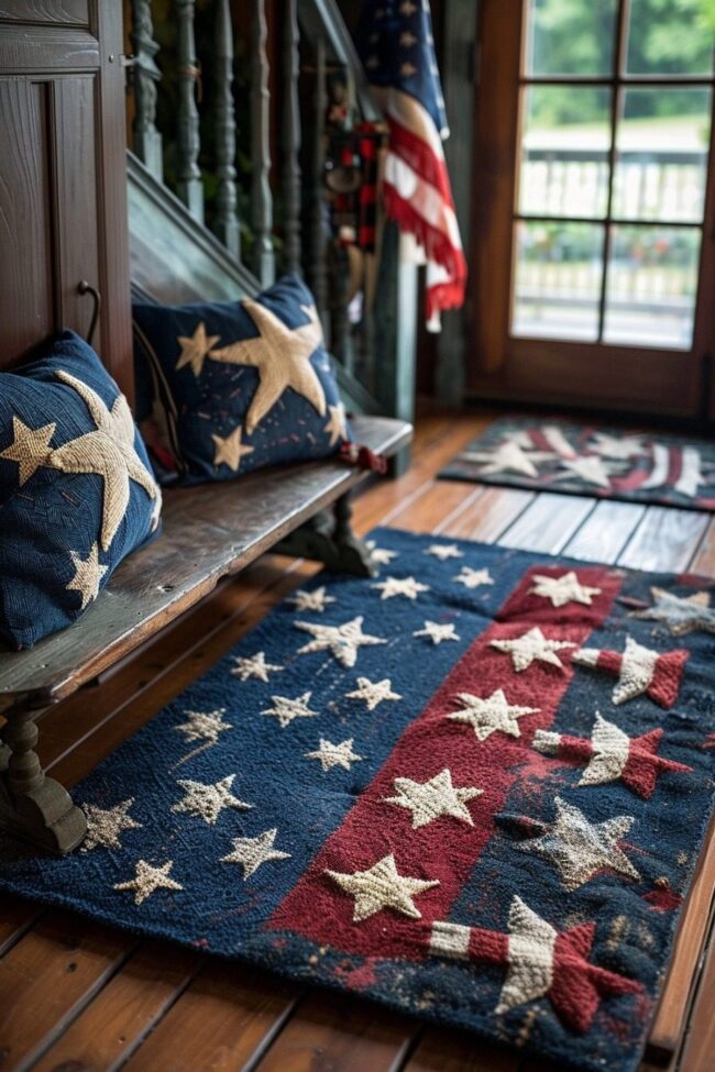 Patriotic Welcome Mats for Celebrations