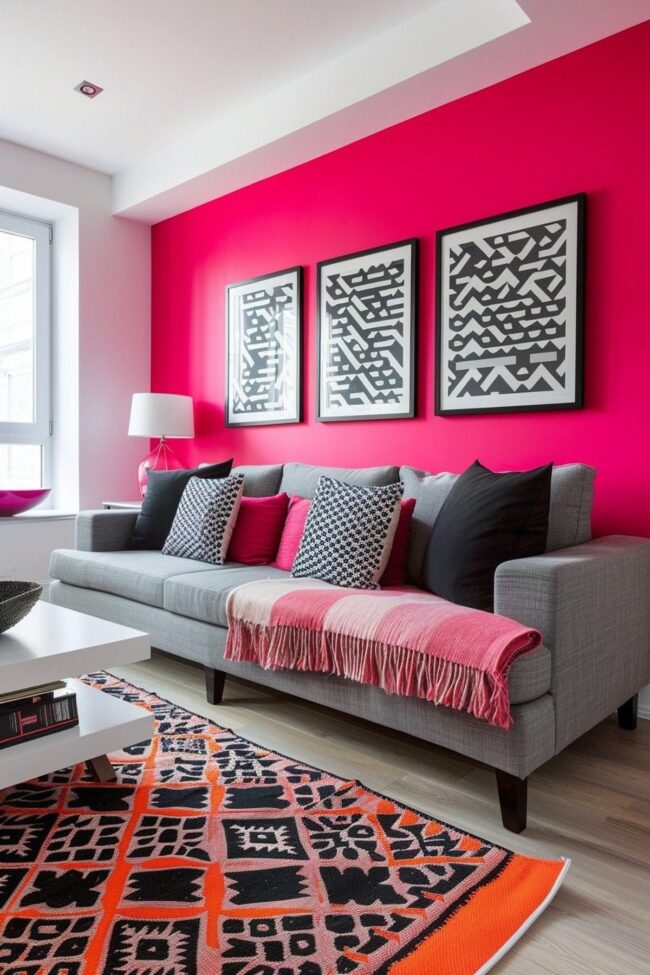 Striking Pink Wall Accents