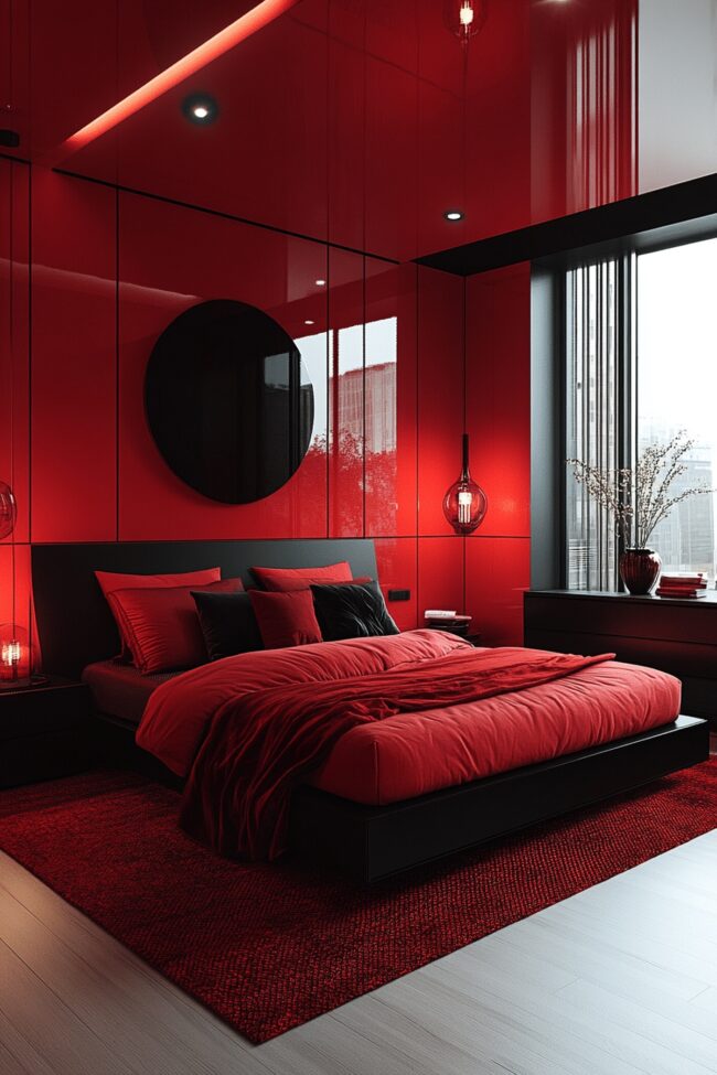 Contemporary Crimson Retreat
