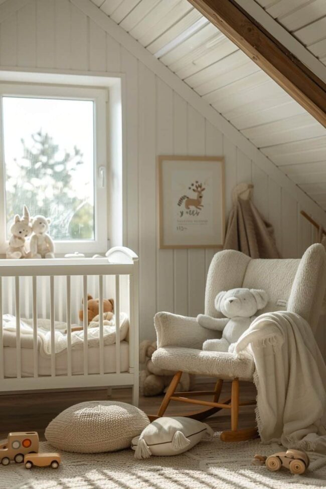 Soft and Cozy Attic Nursery