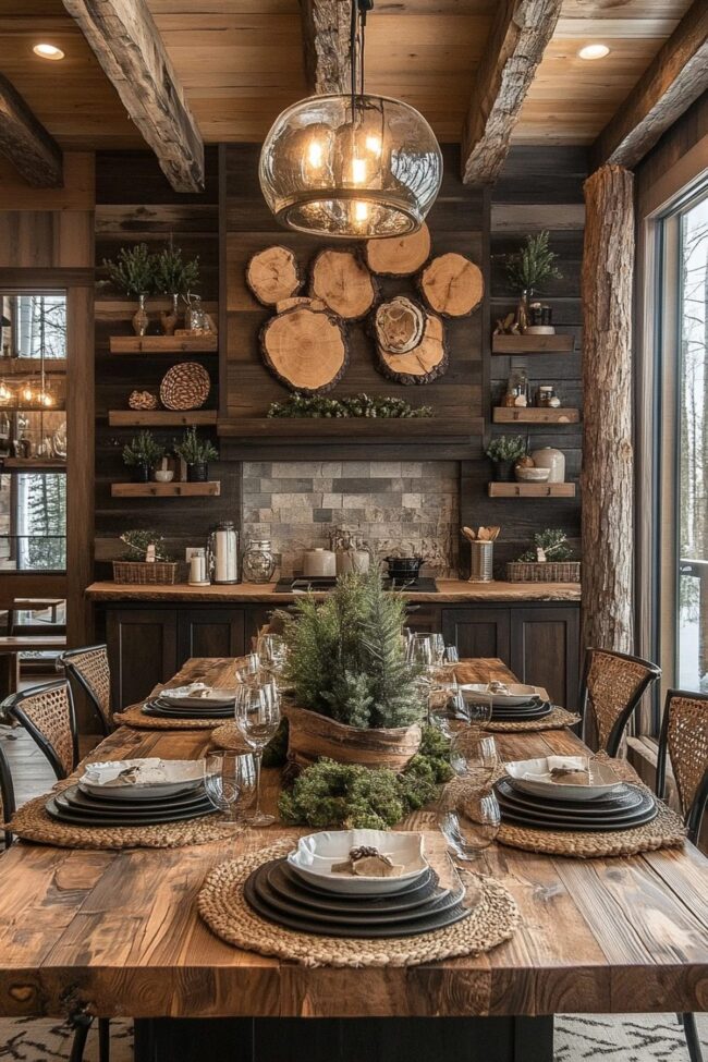 Nature-Inspired Dining Space in Forest