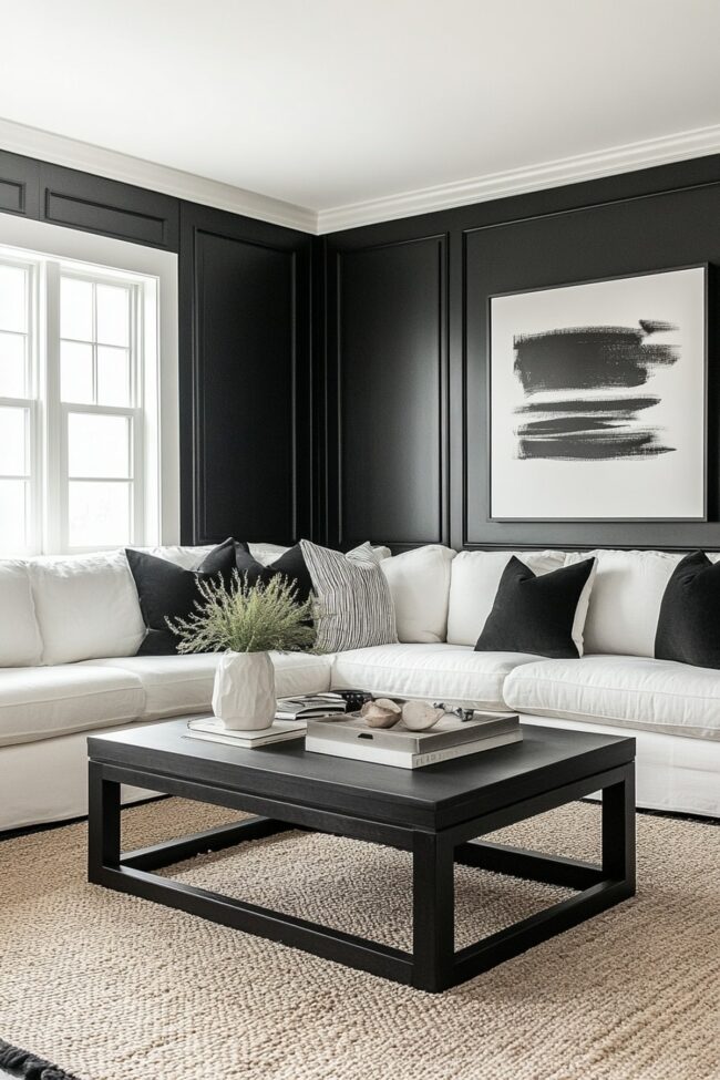 Monochrome Living Space Elegance
