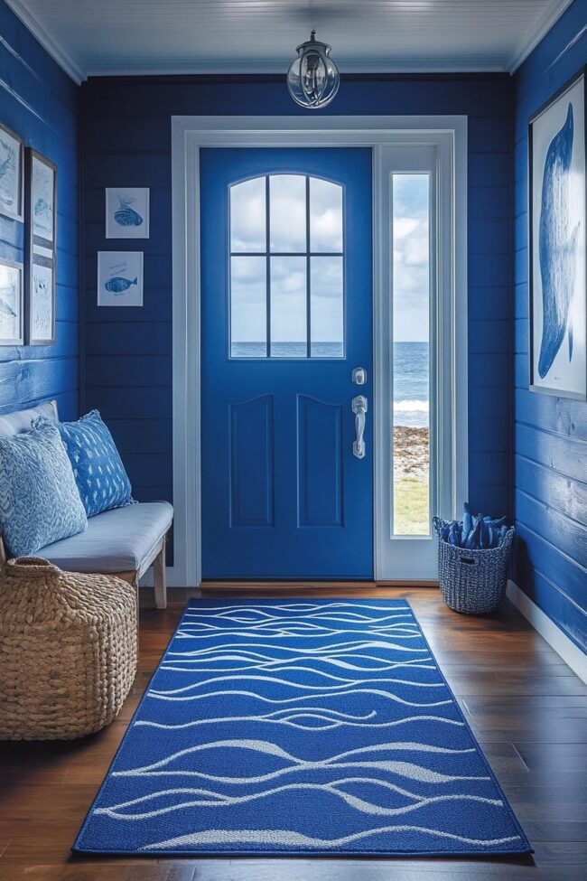 Coastal Blue Doorway Design