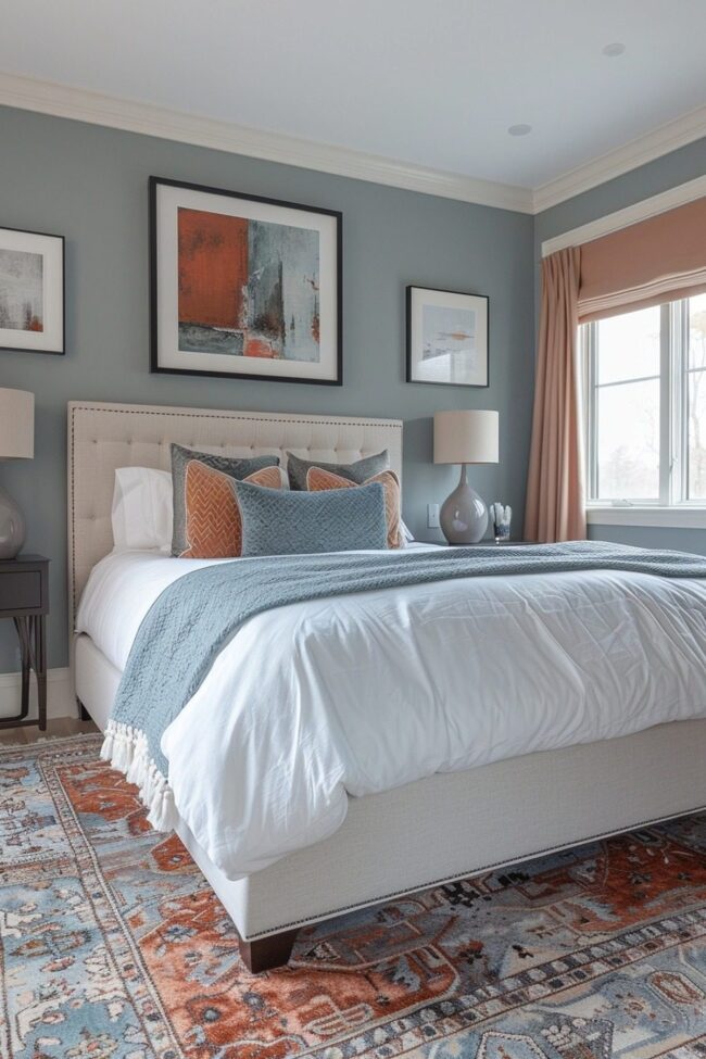 Charcoal Blue Boho Guest Rooms