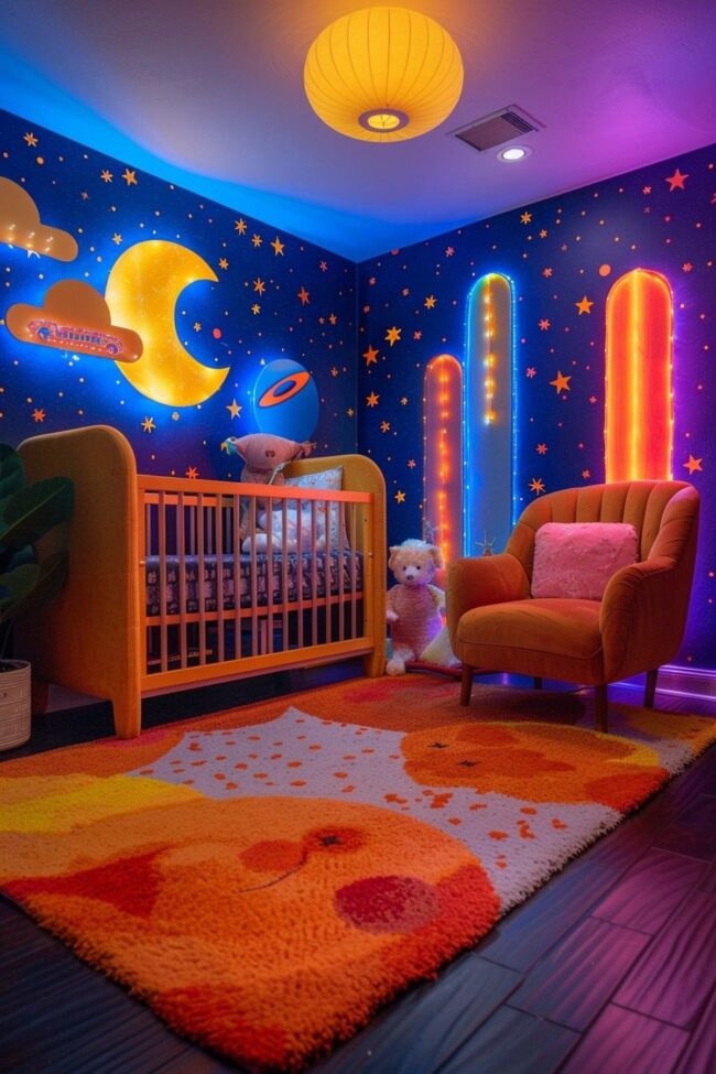 Futuristic Retro Nursery Design Ideas