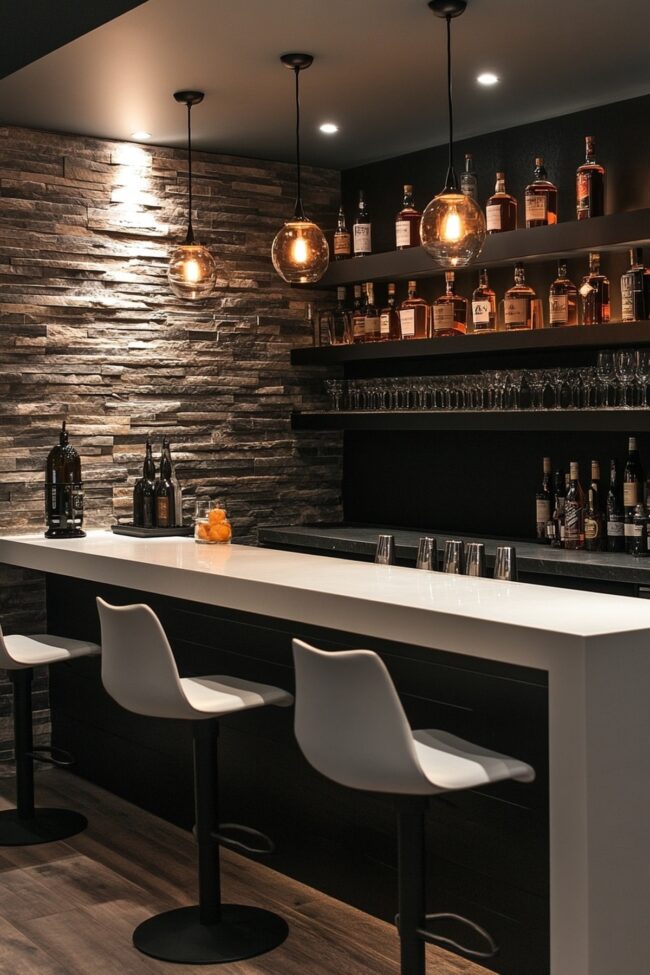 Monochrome Bar Elegance