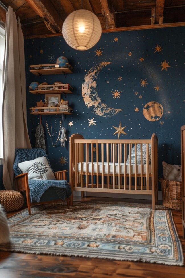 Charming Celestial-Themed Nursery Design
