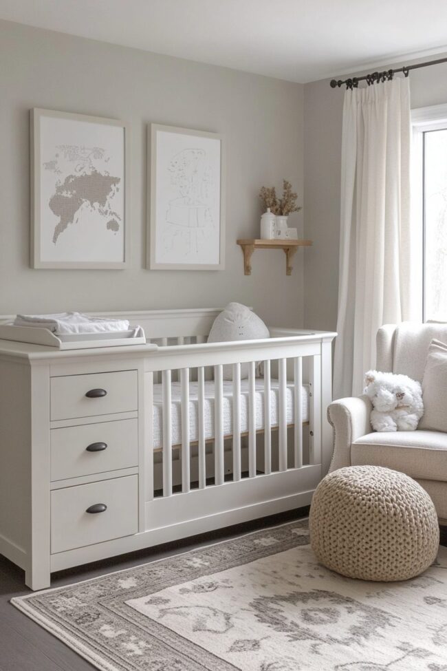 Practical Modern Baby Room Design