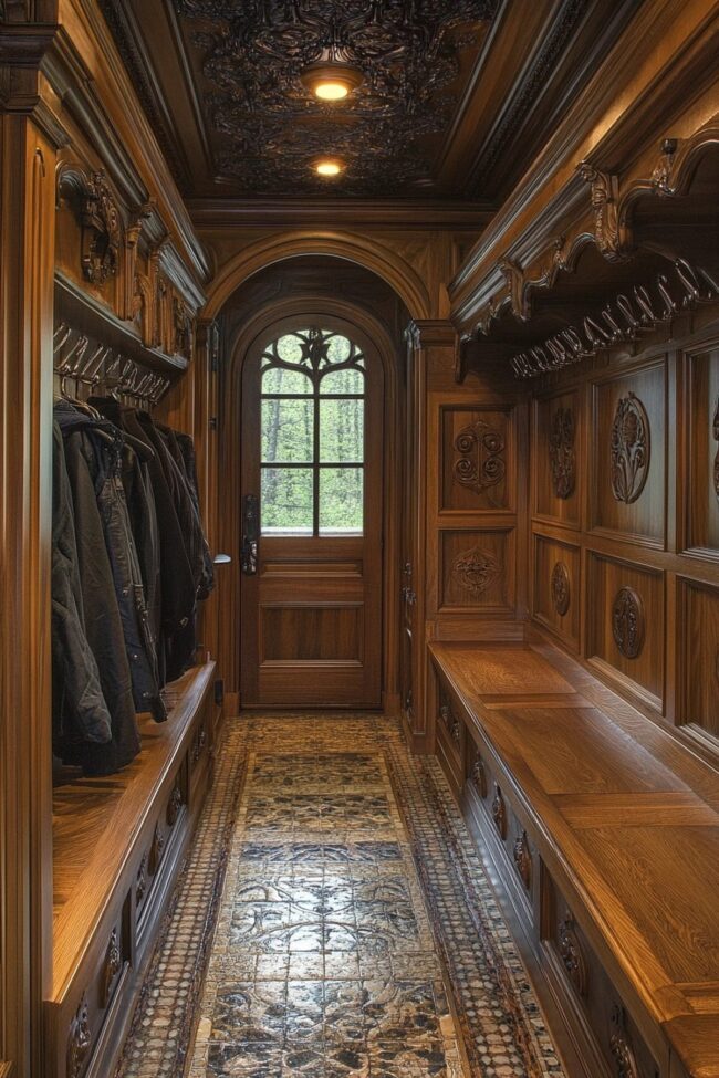 Victorian-Inspired Mudroom Makeover