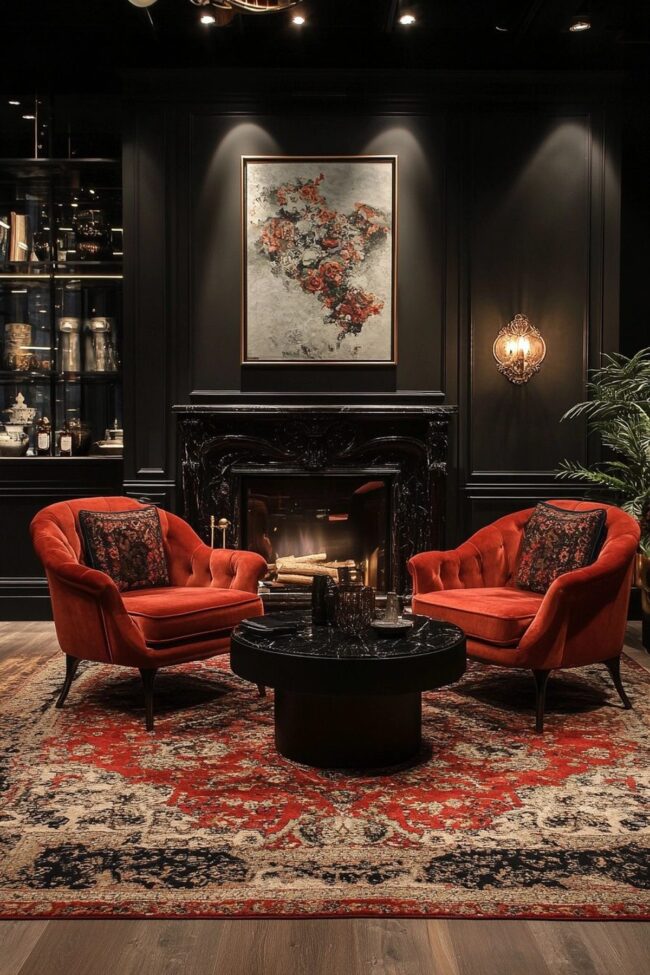 Victorian-Inspired Lounge Design