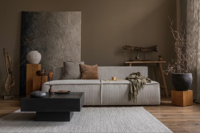 What Are Some Wabi Sabi Japandi Living Room Decor Ideas On A Budget?
