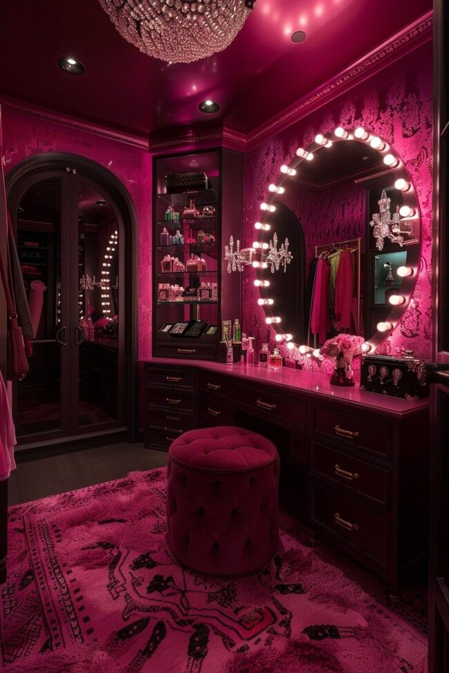 Chic Pink Spaces for Dressing Up