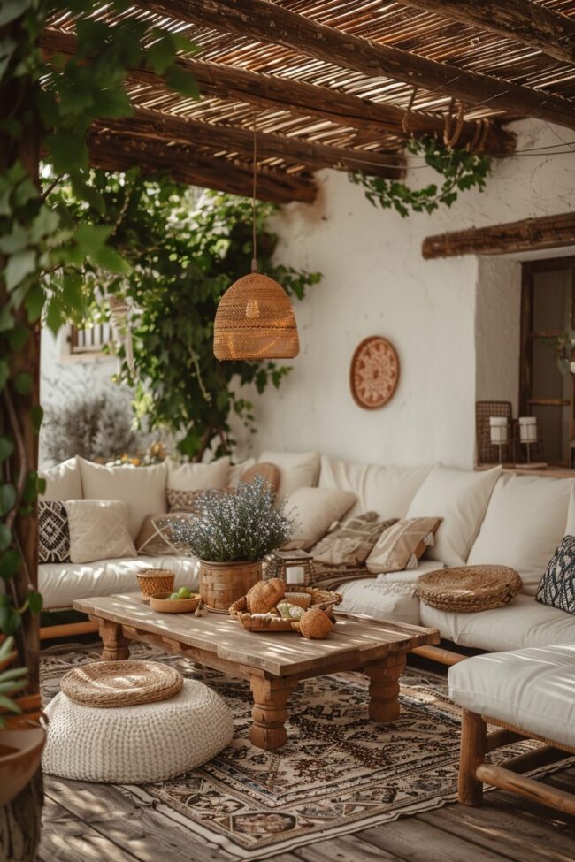 Cozy Scandi-Boho Patio Vibes