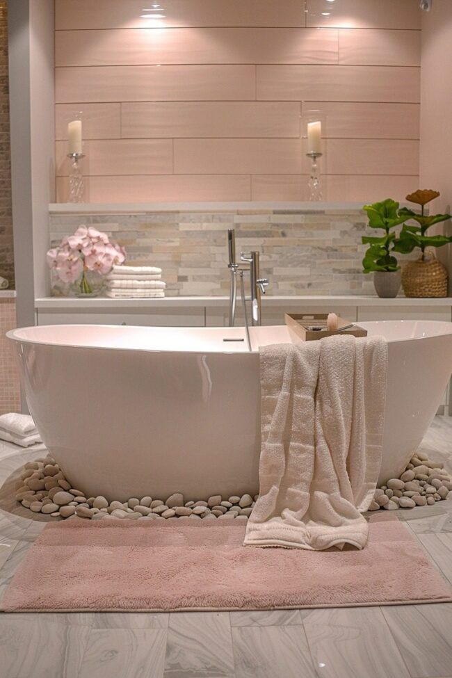 Tranquil Pink Bathroom Designs for Relaxation